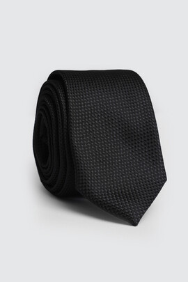 Czarny krawat w mikrowzór 00057A90MMA
