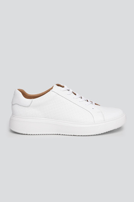 Białe sneakersy ze skóry naturalnej 01033A00SNA