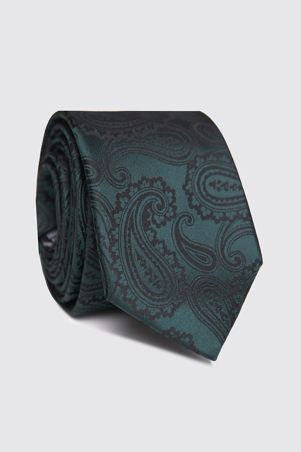 Zielony krawat we wzór paisley 00187B60PLA