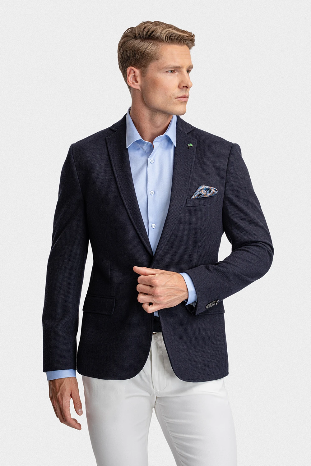 Granatowa marynarka męska 01067A75GSB