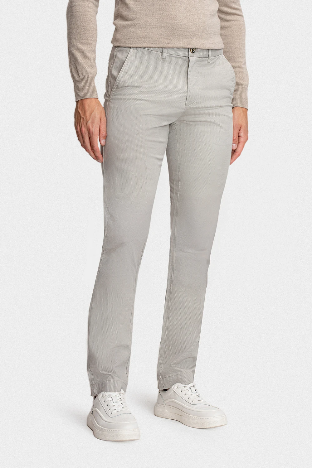 Szare spodnie w mikrowzór 01153B06MCA