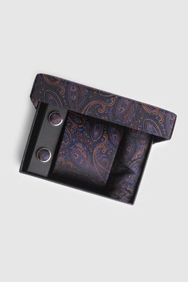 Zestaw krawat z poszetką i spinkami 00001A81PXA