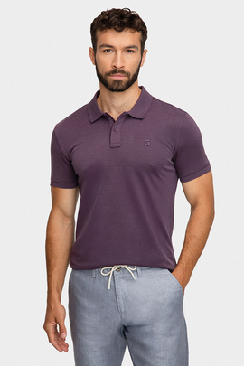 Fioletowe polo męskie slim
