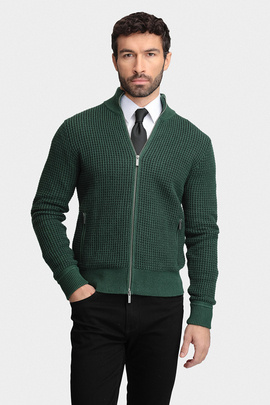 zielony rozpinany sweter