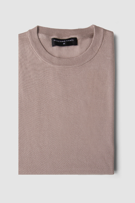 Kremowy T-shirt męski Giaacomo Conti