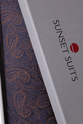 Brązowy krawat męski jedwabny 00183D80PLA