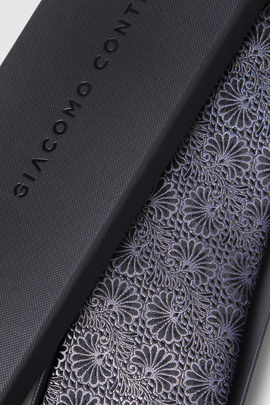 Jedwabny wzorzysty krawat 00231A06FLA