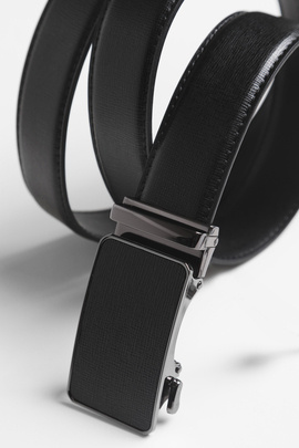 Czarny pasek z pełną klamrą 01131C90BAA