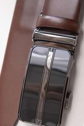 Ciemnobrązowy pasek skórzany 01155A81BAA