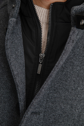 Popielaty płaszcz 00285D05GSA