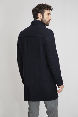 Granatowy płaszcz 00285D75GSA