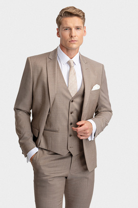 Garnitur cappuccino z wełny 120's 03108A15LSB