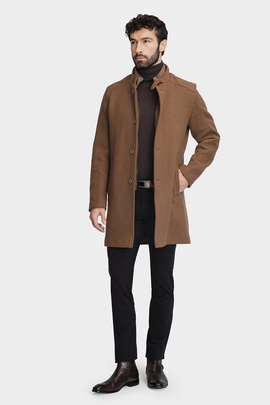 Jasnobrązowy płaszcz 00285D79GSA