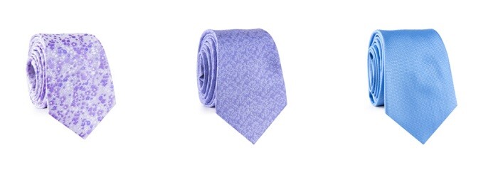 krawaty męskie w jasnych kolorach na ślub