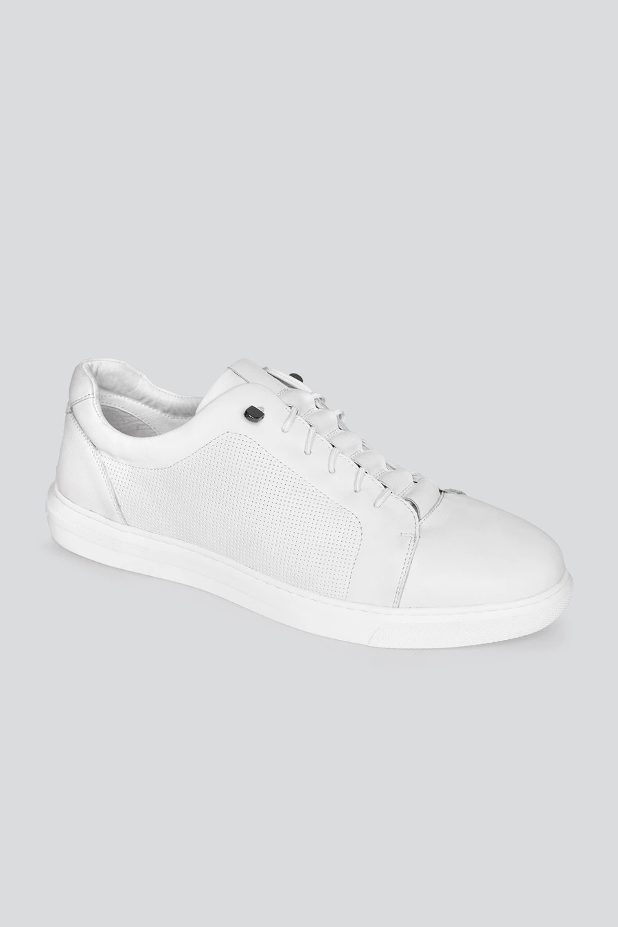 Białe sneakersy ze skóry 01040B00SNA