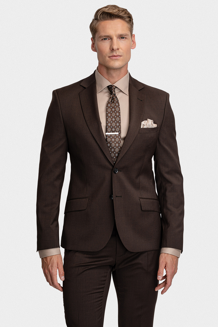 Stylowa marynarka męska z wełny Marzotto 03117A80LSA