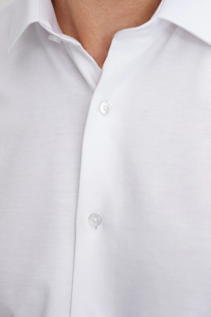 Biała gładka koszula męska 01611A00GSA