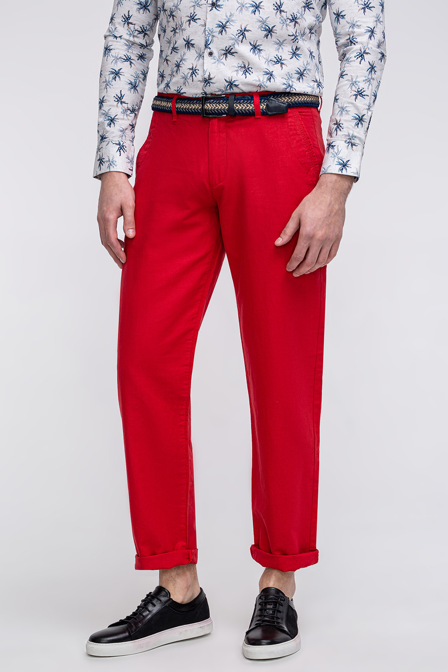 Wyraziste czerwone spodnie SMTR030065