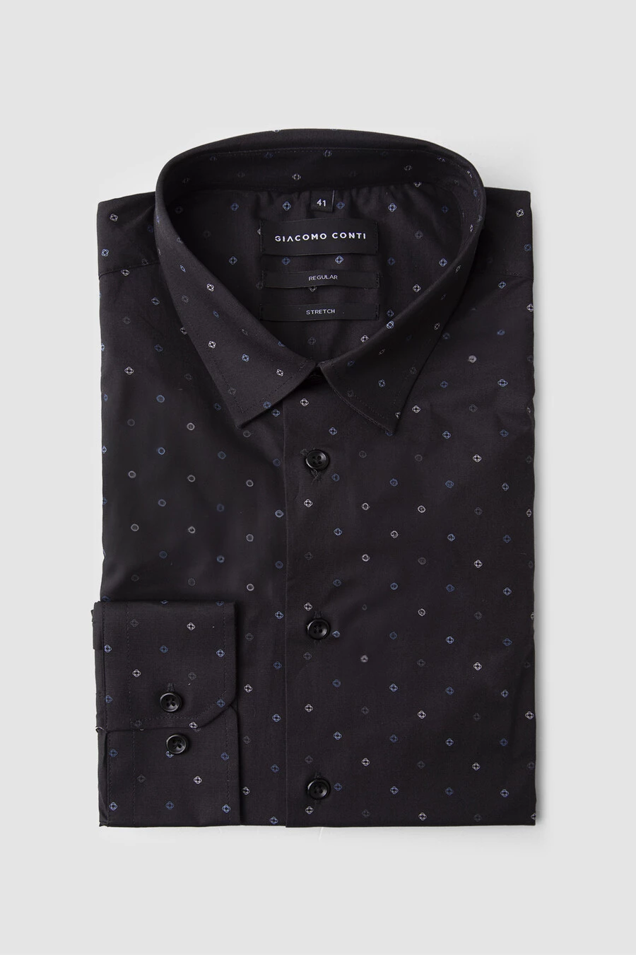 Czarna koszula z bawełny 01659B90MRA