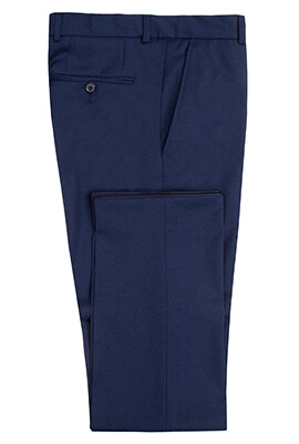 eleganckie spodnie męskie w kant w kolorze niebieskim