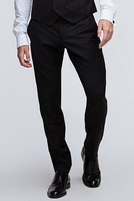 spodnie męskie garniturowe czarne