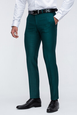 zielone spodnie w kant giacomo conti
