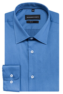 Bawełniana koszula męska w kolorze niebieskim