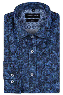 Niebieska koszula z wzorem Giacomo COnti