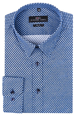 niebiesko-granatowa koszula męska slim