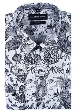 koszula męska z florystycznym wzorem