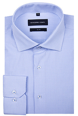 Biała koszula z niebieskim wzorem