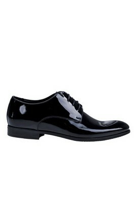 Buty męskie czarne lakierowane