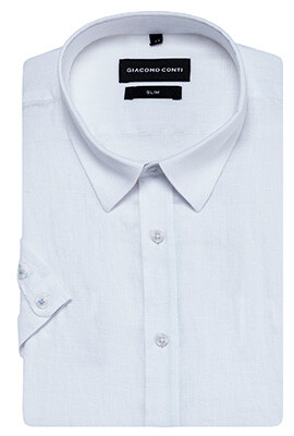 Biała lniana koszula męska Giacomo Conti