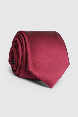 Bordowy krawat z jedwabiu 00052B55GLA
