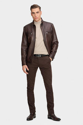 Kurtka skórzana DAVIDE 01032B80GRA