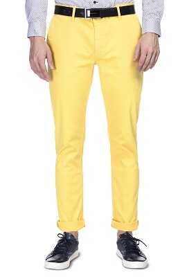 Spodnie męskie w kolorze żółtym