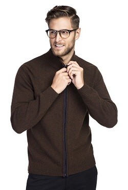 sweter męski brązowy