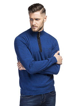 sweter męski zimowy niebieski