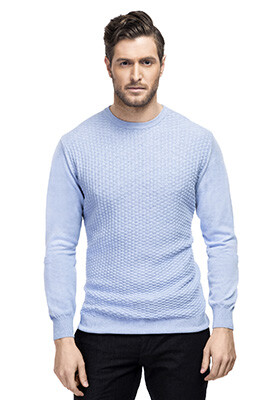 Błękitny sweter ADALBERTO od Giacomo Conti