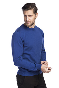 sweter niebieski męski