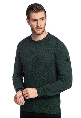 zielony sweter męski z bawełny