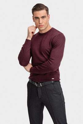 bordowy sweter