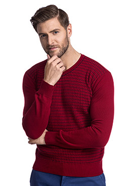 Czerwony sweter męski Giacomo Conti
