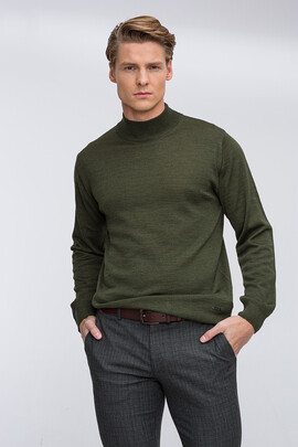 sweter męski oliwkowy