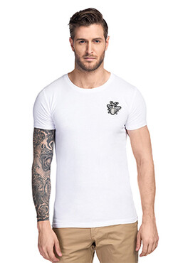 t-shirt męski biały
