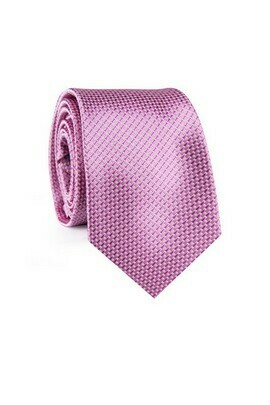 krawat w różowym kolorze we wzory