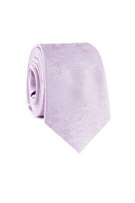 krawat męski różowy we wzór