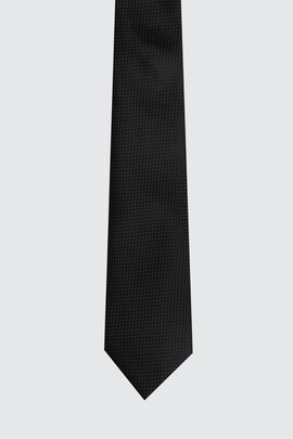 Czarny krawat w mikrowzór 00057A90MMA