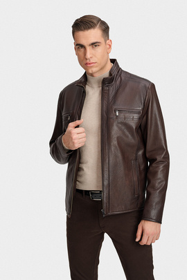 Kurtka skórzana DAVIDE 01032B80GRA