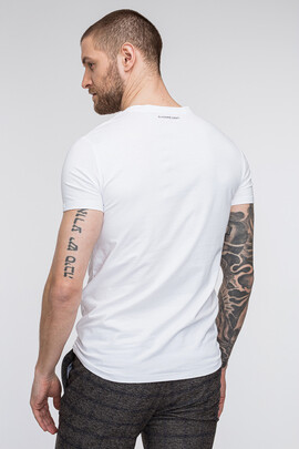 Biały T-shirt CLAUDIO TSBS000074